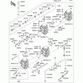 Схема узла: Карбюратор(1/3) для Kawasaki ZX600 ZZ-R600