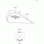 Схема вузла: Decals(green/silver)(vn800-b1/b3) для Kawasaki VN800 Vulcan 800 Classic