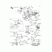 Схема узла: Крепление двигателя для Kawasaki KLE650 Versys 650