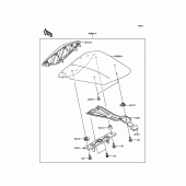 Схема вузла: Заглушка сидіння (Опція) для Kawasaki ZX636 Ninja ZX-6R ABS