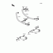 Схема вузла: Вихлопна система для Kawasaki EX400 GPZ400S