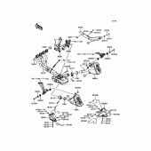 Схема узла: Выхлопная система для Kawasaki ZR1000 Z1000 ABS