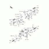 Схема вузла: Підніжки для Kawasaki VN900 Vulcan 900 Custom