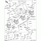 Схема вузла: Карбюратор(1/4) для Kawasaki ZG1000 1000GTR