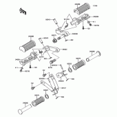 Схема узла: Подножки для Kawasaki BJ250