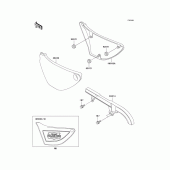 Схема вузла: Кришка бічна/захист ланцюга (P21 - p24) для Kawasaki KZ1000 Police