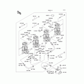 Схема вузла: Карбюратор для Kawasaki ZX750 Ninja ZX-7R