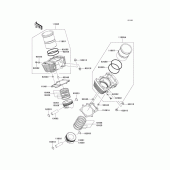 Схема узла: Цилиндр & Поршень для Kawasaki VN1600 Vulcan 1600 Classic