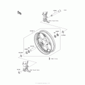 Схема узла: Переднее колесо для Kawasaki ZX1400 Ninja ZX-14R