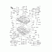 Схема узла: Картер двигателя (1/2) для Kawasaki EX500 GPZ500S