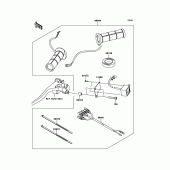 Схема узла: Ручки с подогревом (Опция) для Kawasaki ZX1000 Z1000SX ABS
