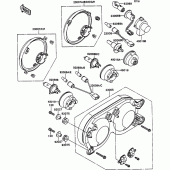 Схема вузла: Headlight(s)(1/2) для Kawasaki ZX750 ZXR750
