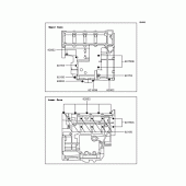 Схема вузла: Болти картера двигуна для Kawasaki ZR250 Balius-II