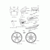 Схема узла: Наклейки (Серый; DBF) для Kawasaki ZR1200 ZRX1200 DAEG