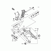 Схема вузла: Задній важіль (Маятник) для Kawasaki ZX1000 Ninja 1000 ABS