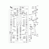 Схема вузла: Вилка передньої осі для Kawasaki KX100