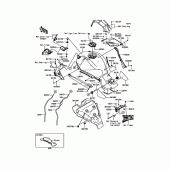 Схема узла: Топливный бак для Kawasaki ZX1000 Ninja H2R