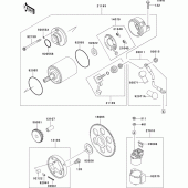Схема вузла: Starter motor для Kawasaki ZX600 ZZ-R600
