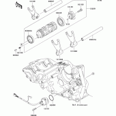 Схема вузла: Gear change drum/shift fork(s) для Kawasaki ZX1000 Ninja ZX-10R