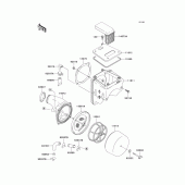 Схема узла: Воздушный фильтр для Kawasaki KLX300R