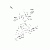 Схема узла: Подножки для Kawasaki KL250 KLR250