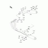 Схема вузла: Вихлопна система для Kawasaki ZX1100 GPZ1100