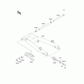 Схема вузла: Задній важіль (Маятник) для Kawasaki BJ250 Estrella