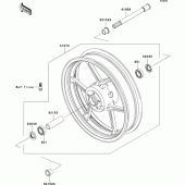 Схема узла: Ступица переднего колеса для Kawasaki ZR750 Z750S