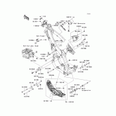 Схема узла: Крепление двигателя для Kawasaki KX450 KX450F