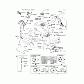 Схема узла: Топливный бак(1/3) для Kawasaki ZX600 Ninja ZX-6R
