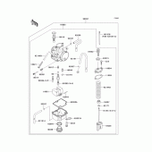 Схема узла: Опционные детали, карбюратора для Kawasaki KX100