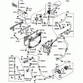 Схема вузла: Радіатор (1/3) для Kawasaki ZX1100 ZZ-R1100