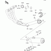Схема вузла: Вихлопна система для Kawasaki ZR750 ZR-7S