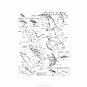 Схема узла: Нижний обтекатель для Kawasaki EX300 Ninja 300