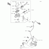 Схема вузла: Передній гальмівний циліндр Kawasaki KLZ1000 Versys 1000 LT