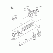 Схема вузла: Копірний вал & Вилки для Kawasaki ZR400 Zephyr X