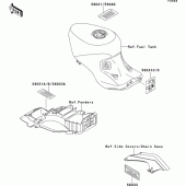 Схема узла: Информационные наклейки для Kawasaki ZX1100 ZZ-R1100