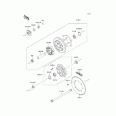 Схема узла: Ступица заднего колеса для Kawasaki KL650 KLR650