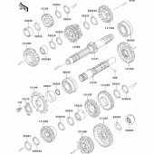Схема узла: Трансмиссия для Kawasaki EX500 GPZ500S