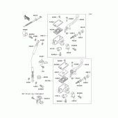 Схема вузла: Передній гальмівний циліндр Kawasaki EX500 GPZ500