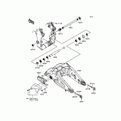 Схема вузла: Задній важіль (маятник) для Kawasaki ZX1000 Ninja ZX-10R