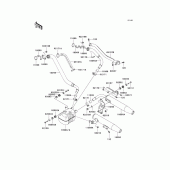 Схема узла: Выхлопная система (s) для Kawasaki VN1500 Vulcan 1500 Classic