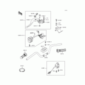 Схема узла: Руль & Пульт управления рулевой для Kawasaki KZ1000 Police