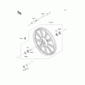 Схема вузла: Front wheel для Kawasaki VN900 Vulcan 900 Custom