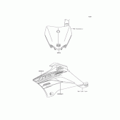 Схема вузла: Наклейка (DFF) для Kawasaki KLX110 KLX110L