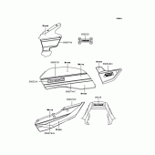Схема вузла: Наклейки (A6F) для Kawasaki ZR1200 ZRX1200R
