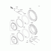 Схема вузла: Колеса (Шини) для Kawasaki KL250 KL250 Super Sherpa