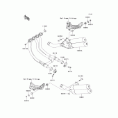 Схема вузла: Вихлопна система для Kawasaki ZR1000 Z1000