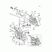 Схема вузла: Картер двигуна для Kawasaki KL110 KSR