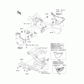 Схема узла: Задние боковые обтекатели & Защита цепи для Kawasaki ZR1200 ZRX1200 DAEG